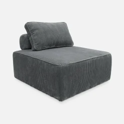 3er-Set Sessel für modulares Sofa Cordbezug