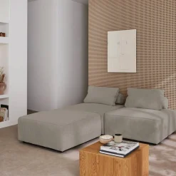 3er-Set Sessel für modulares Sofa Cordbezug