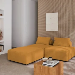 3er-Set Sessel für modulares Sofa Cordbezug