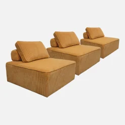 3er-Set Sessel für modulares Sofa Cordbezug