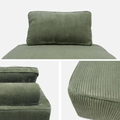 3er-Set Sessel für modulares Sofa Cordbezug