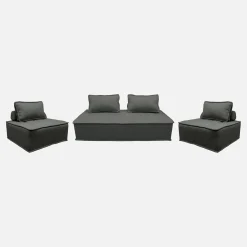 3er-Set Sessel für modulares Sofa, 4 Sitzplätze