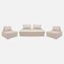 3er-Set Sessel für modulares Sofa, 4 Sitzplätze