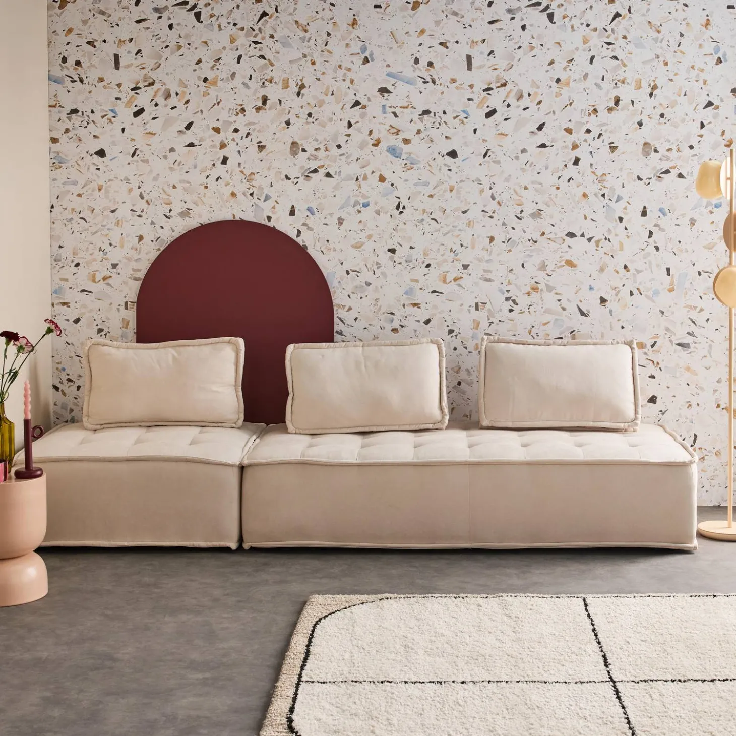 2er-Set Sessel für modulares Sofa, 3 Sitzplätze