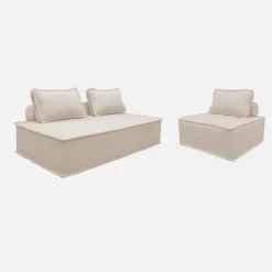 2er-Set Sessel für modulares Sofa, 3 Sitzplätze