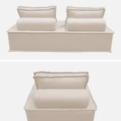 2er-Set Sessel für modulares Sofa, 3 Sitzplätze
