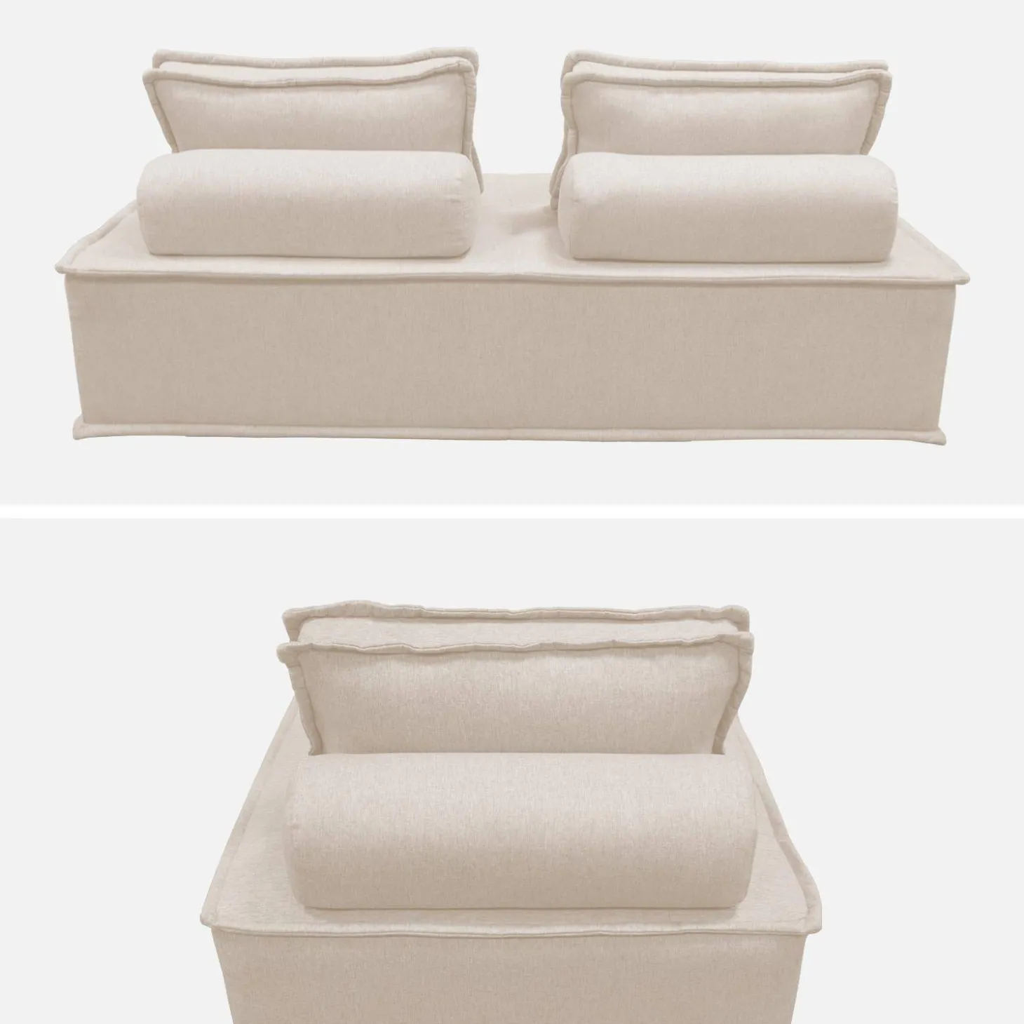2er-Set Sessel für modulares Sofa, 3 Sitzplätze