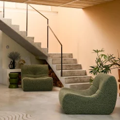 2er-Set Sessel mit Bezug im Alpaka-Look