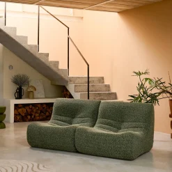 2er-Set Sessel mit Bezug im Alpaka-Look