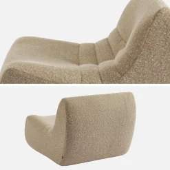 2er-Set Sessel mit Bezug im Alpaka-Look