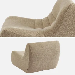 3er-Set Sessel mit Bezug im Alpaka-Look