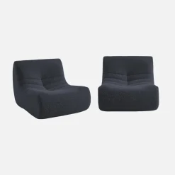 2er-Set Sessel mit Bezug im Alpaka-Look