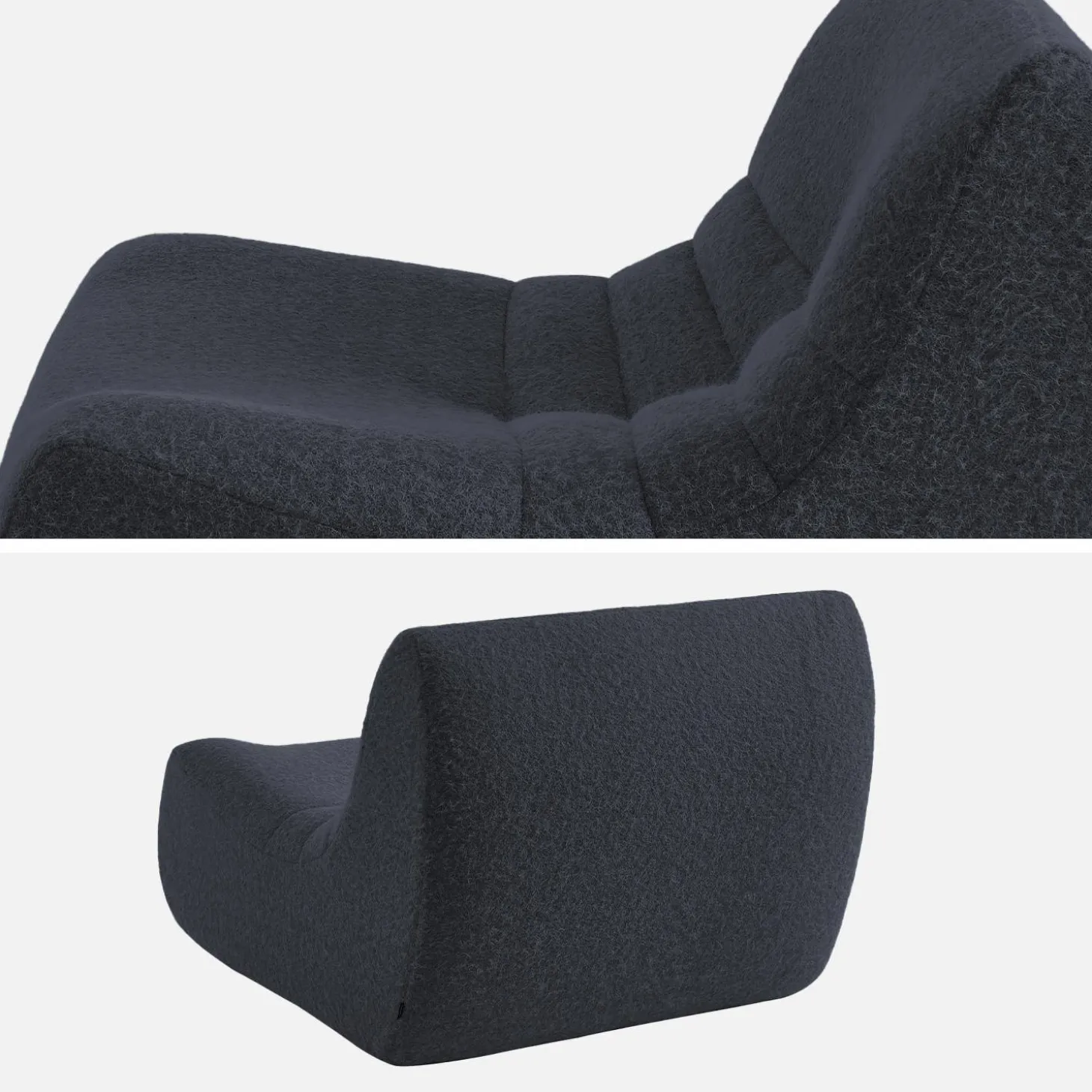 2er-Set Sessel mit Bezug im Alpaka-Look