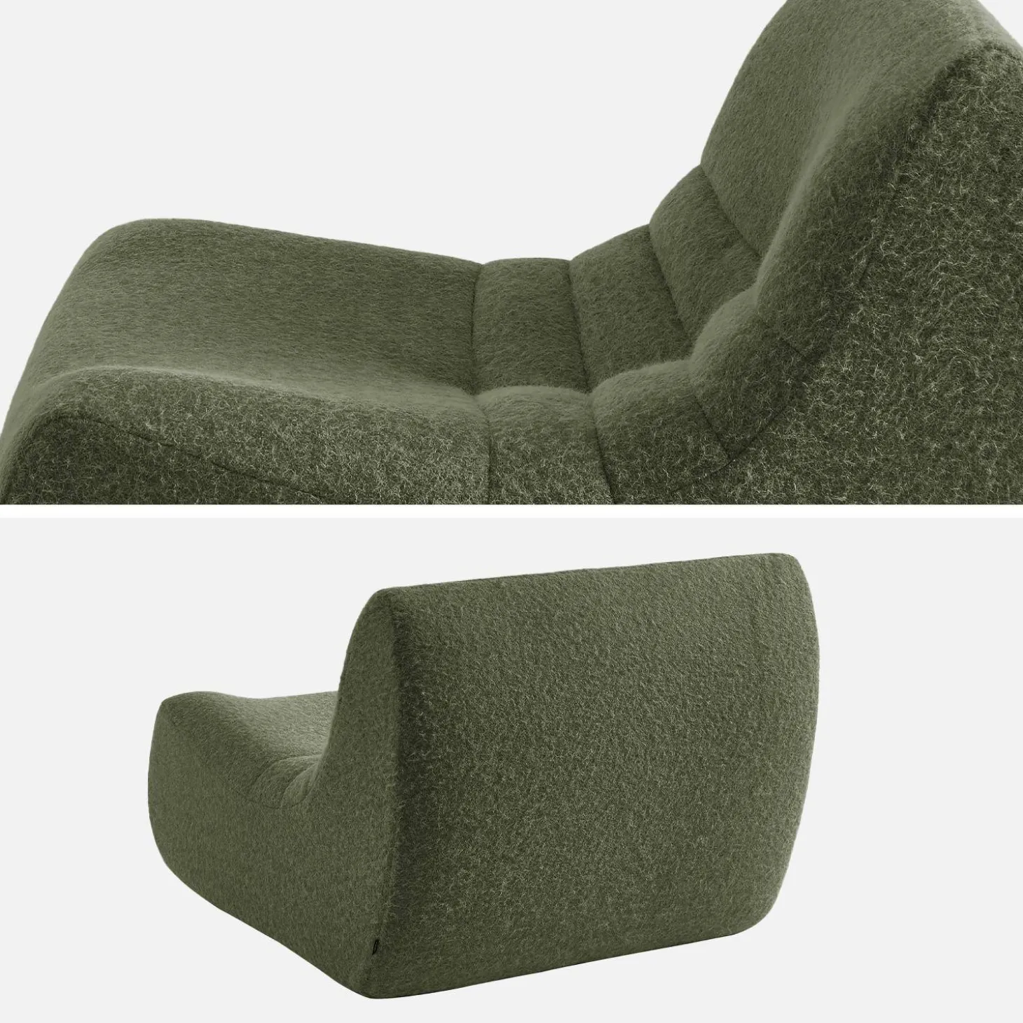 3er-Set Sessel mit Bezug im Alpaka-Look