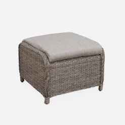 2er Set Sesseln Polyrattan und Aluminium - Barletta