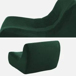 2er-Set Sessel ohne Armlehne mit wasserabweisendem Samtbezug