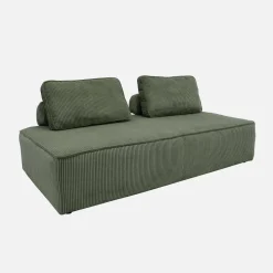2er-Set Sessel und 2-Sitzer Sofa mit Cordbezug