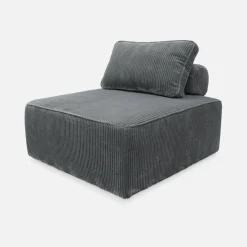 2er-Set Sessel und 2-Sitzer Sofa mit Cordbezug