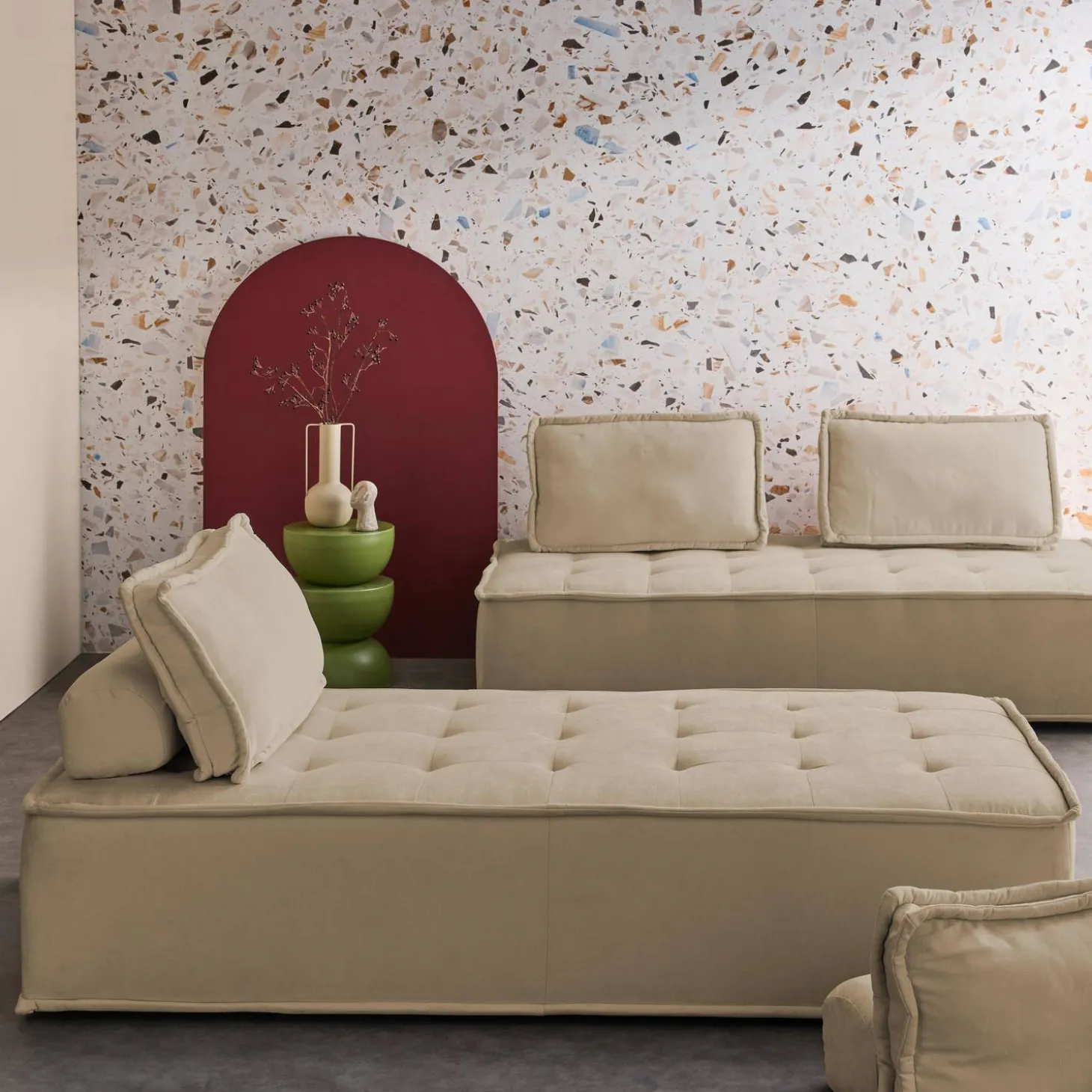 2er-Set 2-Sitzer Sessel für ein modulares Sofa