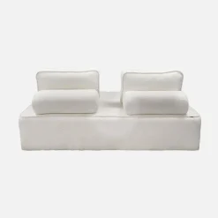 2er-Set 2-Sitzer Sofas mit Bouclé-Bezug für ein modulares Sofa