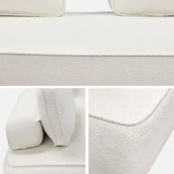 2er-Set 2-Sitzer Sofas mit Bouclé-Bezug für ein modulares Sofa