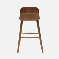 2er-Set skandinavische Barhocker aus Heveaholz