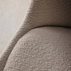 4er-Set skandinavische Stühle aus Buchenholz und strukturiertem Bouclé-Bezug