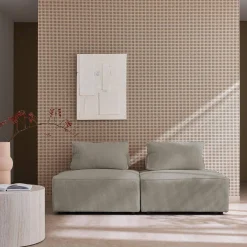 2er-Set Sofa-Modul-Sessel mit Cordbezug