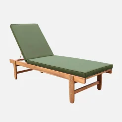 2er-Set Sonnenliegen aus Akazienholz mit Rädern