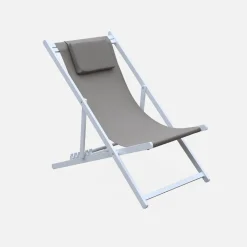 2er-Set Sonnenliegen aus Aluminium, mehrfach verstellbar