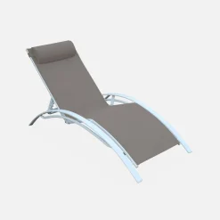 2er-Set Sonnenliegen aus Aluminium mehrfach verstellbar