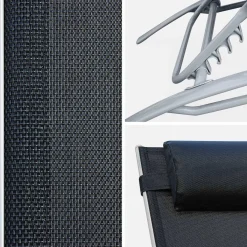 2er-Set Sonnenliegen aus Aluminium mehrfach verstellbar
