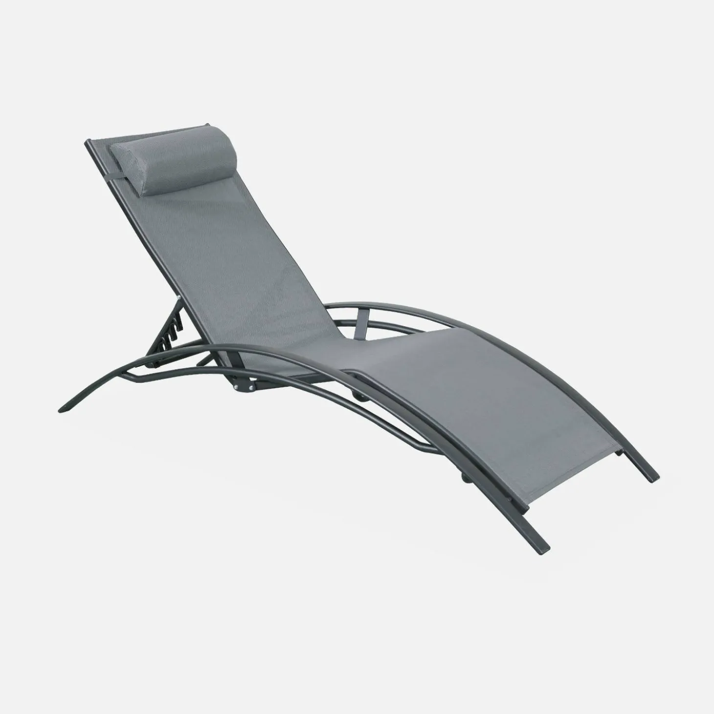 2er-Set Sonnenliegen aus Aluminium mehrfach verstellbar