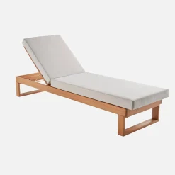 2er-Set Sonnenliegen aus Eukalyptus-Holz, verstellbar
