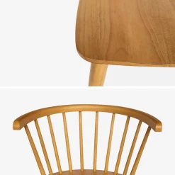 2er-Set Sprossenstühle aus Holz und Sperrholz