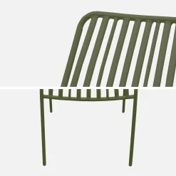 2er-Set stapelbare Gartenstühle aus Stahl