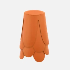 4er-Set stapelbare Hocker mit Kunstleder