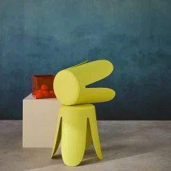2er-Set stapelbare Hocker mit Kunstleder
