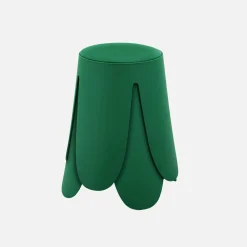 2er-Set stapelbare Hocker mit Kunstleder