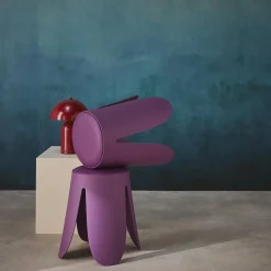 2er-Set stapelbare Hocker mit Kunstleder