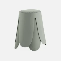 2er Set stapelbare Hocker, strukturierter Bouclébezug