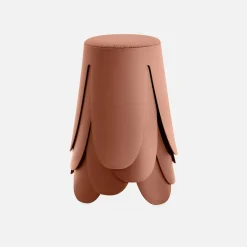 4er Set stapelbare Hocker, strukturierter Bouclébezug