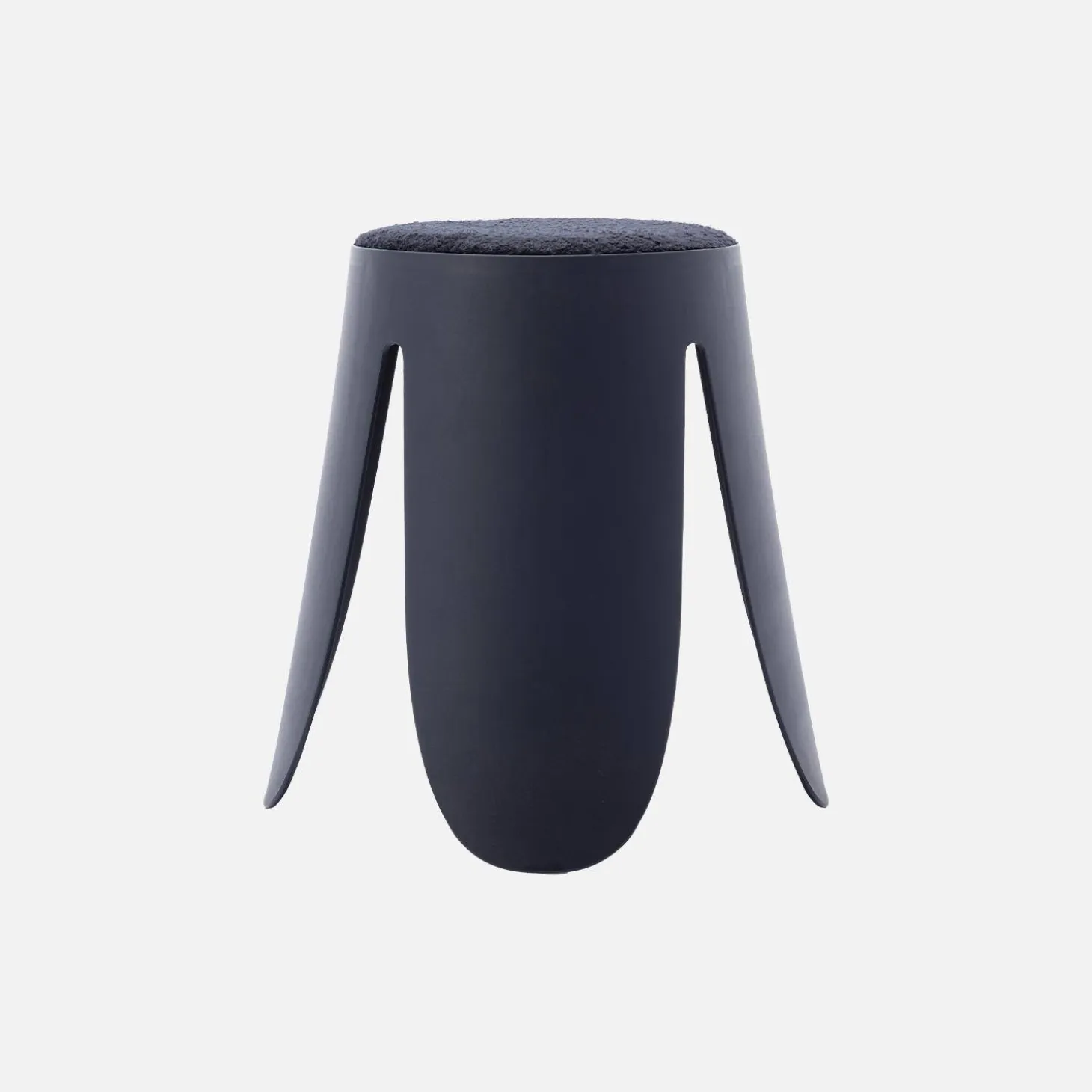 4er Set stapelbare Hocker, strukturierter Bouclébezug