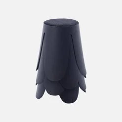 4er Set stapelbare Hocker, strukturierter Bouclébezug