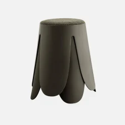 2er Set stapelbare Hocker, strukturierter Bouclébezug