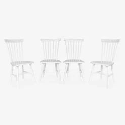 4er-Set Stühle aus Hevea-Holz