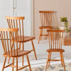 4er-Set Stühle aus Hevea-Holz