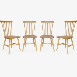 4er-Set Stühle aus Hevea-Holz