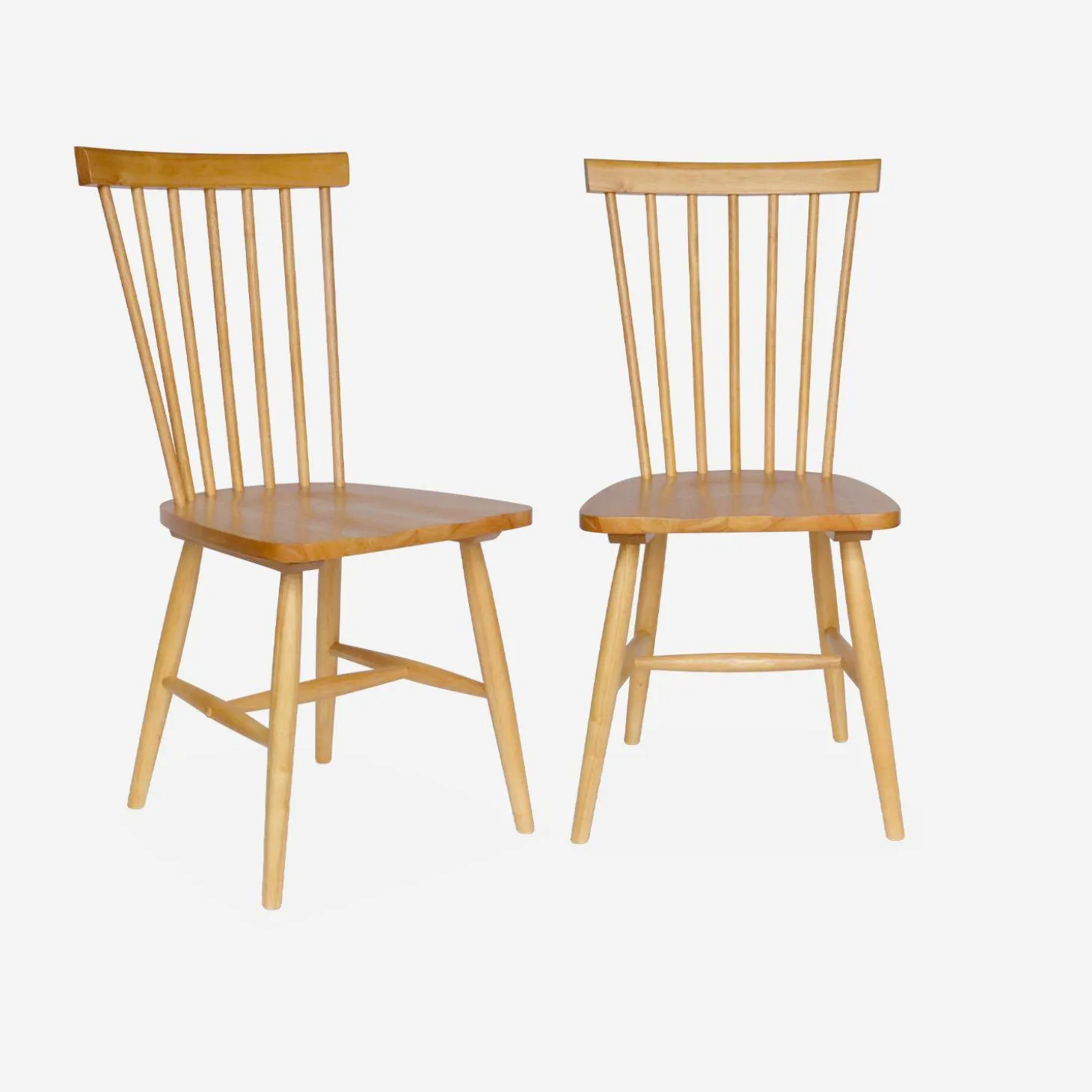 2er-Set Stühle aus Hevea-Holz