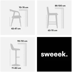 2er-Set Stühle, gewölbtes Holz mit Dekor und Bouclé-Bezug